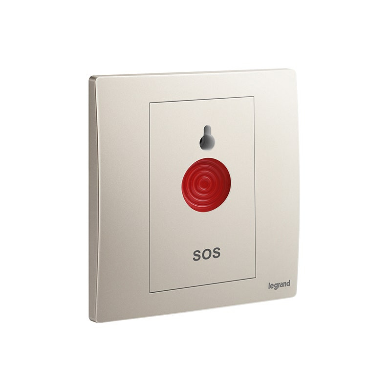 LEGRAND - Emergency Key Switch Mallia Senses, 1 Gang, Champagne