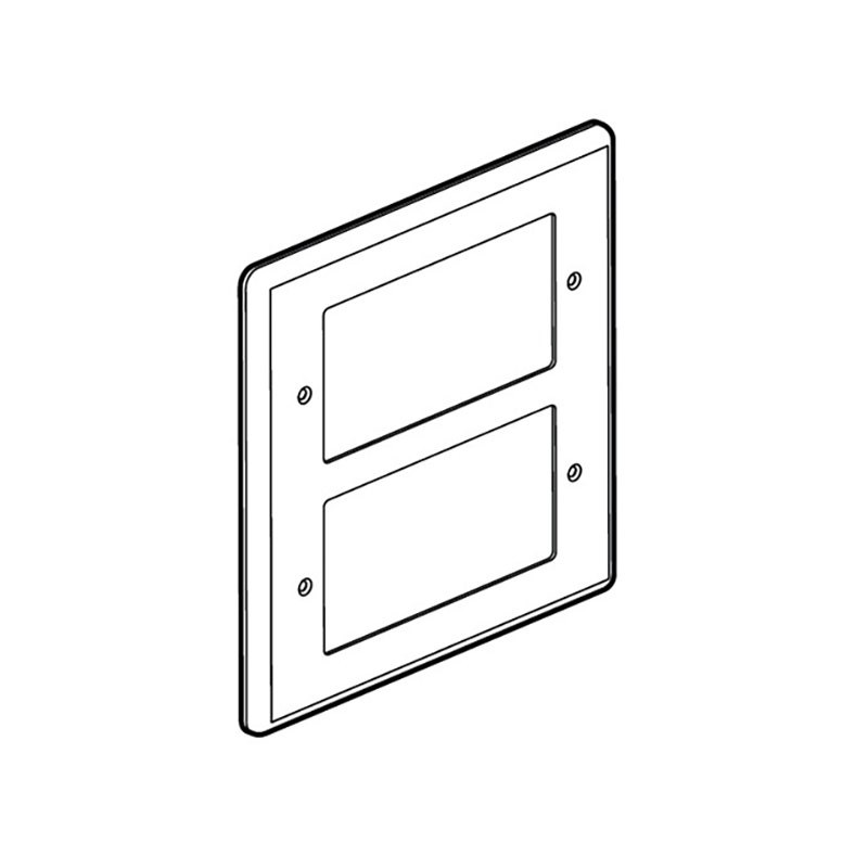 LEGRAND - Front Plate Synergy Authentic, 2x2 Gang, for 8 Grid Modules, Polished Stainless Steel