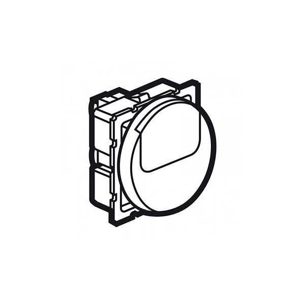 LEGRAND - 2-Way Push-Button Arteor, with Label Holder, 6A, Round, 2 Modules, White