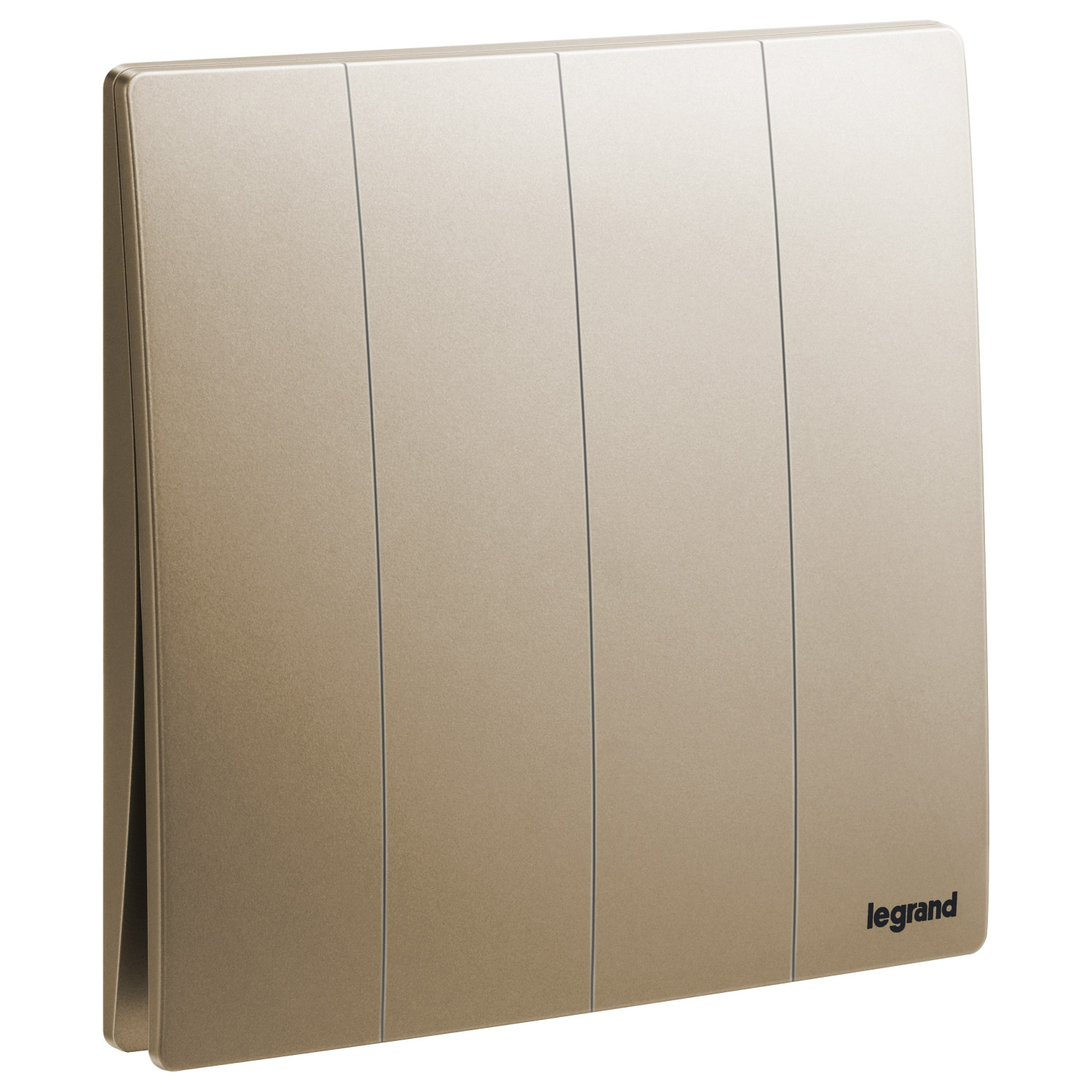 LEGRAND - Single Pole Switch Mallia, 4 Gang, 1 Way, 16 AX, 250 V~, Dark Bronze