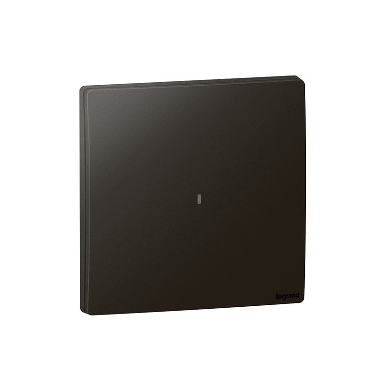 LEGRAND - Wired Dimmer Mallia Senses, 150W, 1 Gang with Neutral, Matt Black