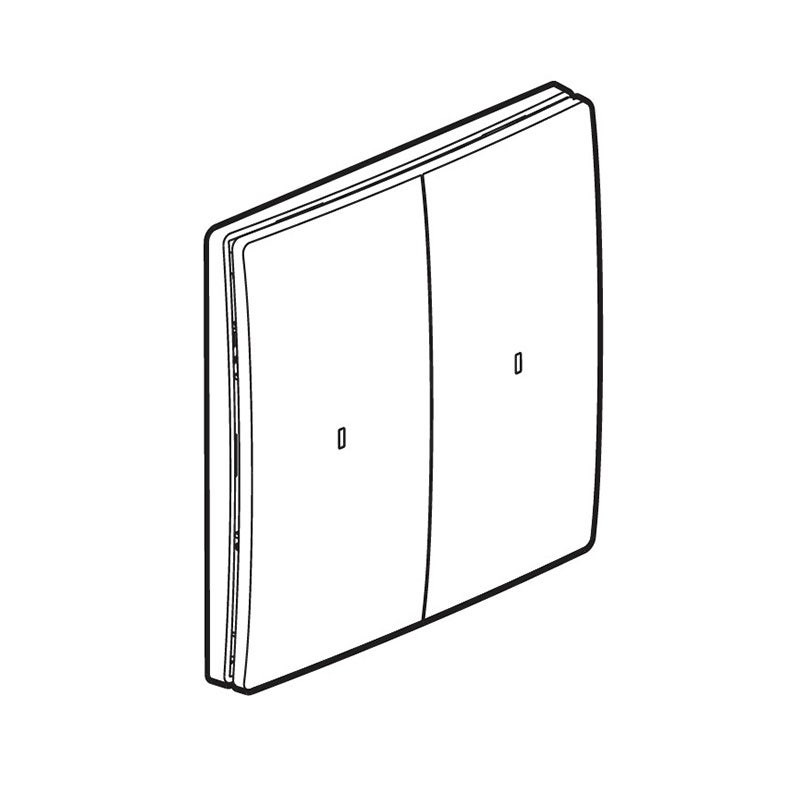 LEGRAND - Wireless Switch Mallia Senses, 2 Gang, Matt Black
