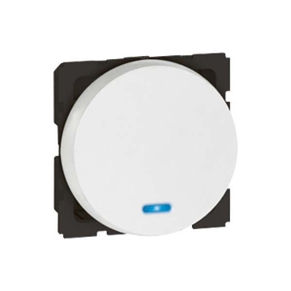 LEGRAND - 2-Way Push-Button Arteor, with Locator, Round, 2 Modules, White