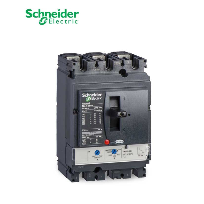 SCHNEIDER - MCCB Breaker, ComPact NSX250F, 3P 2d, 36kA at 415 VAC, TMD Trip Unit 160A