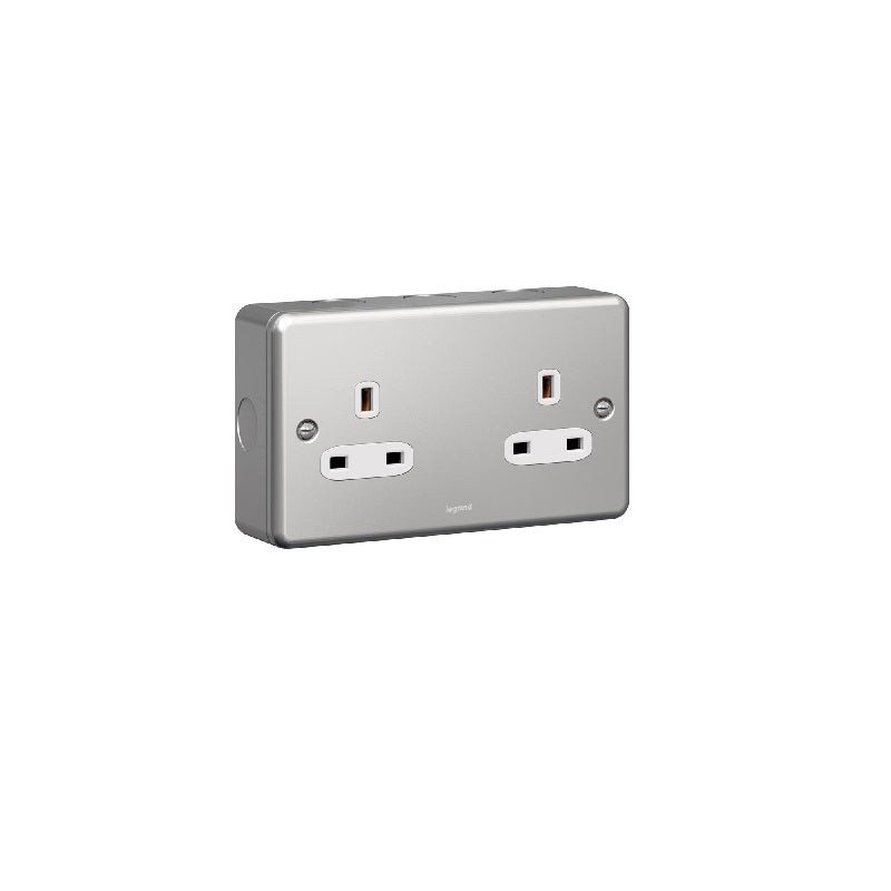 Legrand - Socket 13A 250V 2G, Unswitched, Synergy 