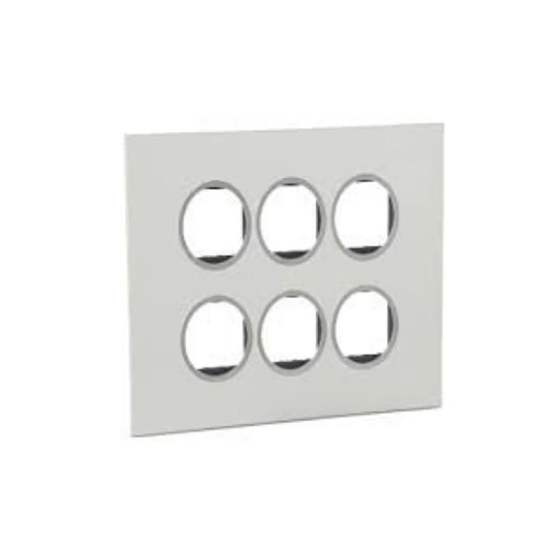 LEGRAND - Cover Plate with Frame Arteor, Indian , 2x6 Modules, Round, Stainless Steel