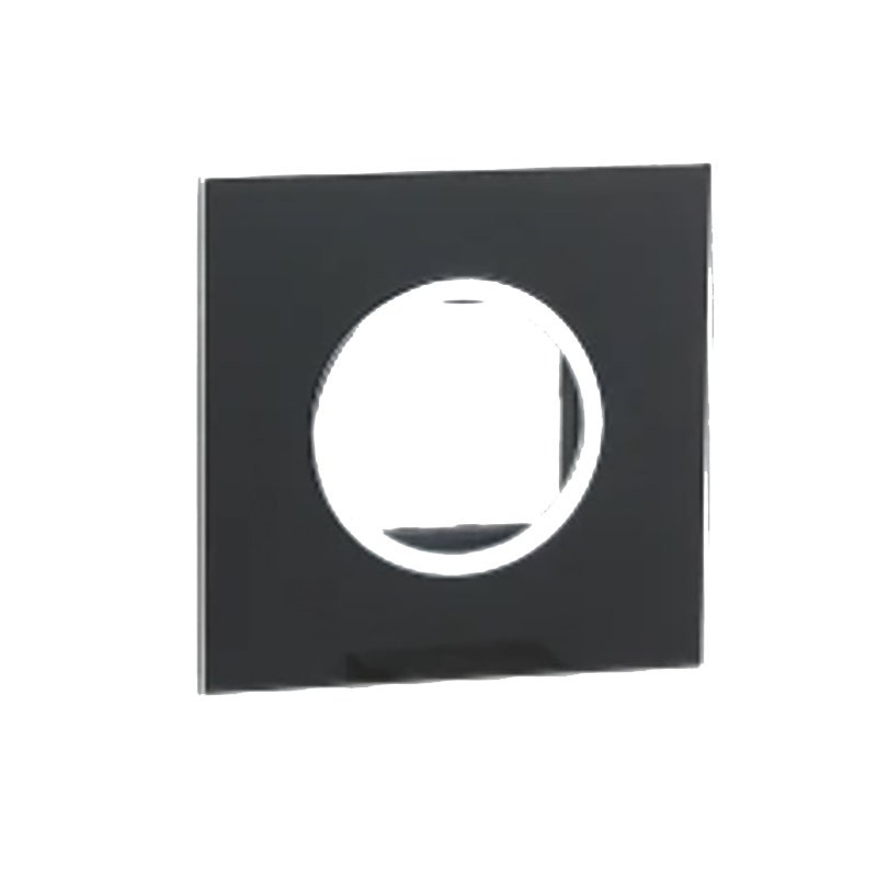 LEGRAND - Cover Plate with Frame Arteor, Indian , 2 Modules, Round, Mirror Black