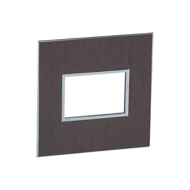 LEGRAND - Plate Arteor, Italian/US, 3 Modules, Square, 4''x4'', Wenge Style