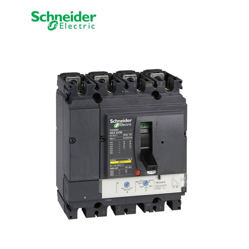 SCHNEIDER - MCCB Breaker, ComPact NSX250H, 4P 4d, 70kA at 415 VAC, TMD Trip Unit 160A