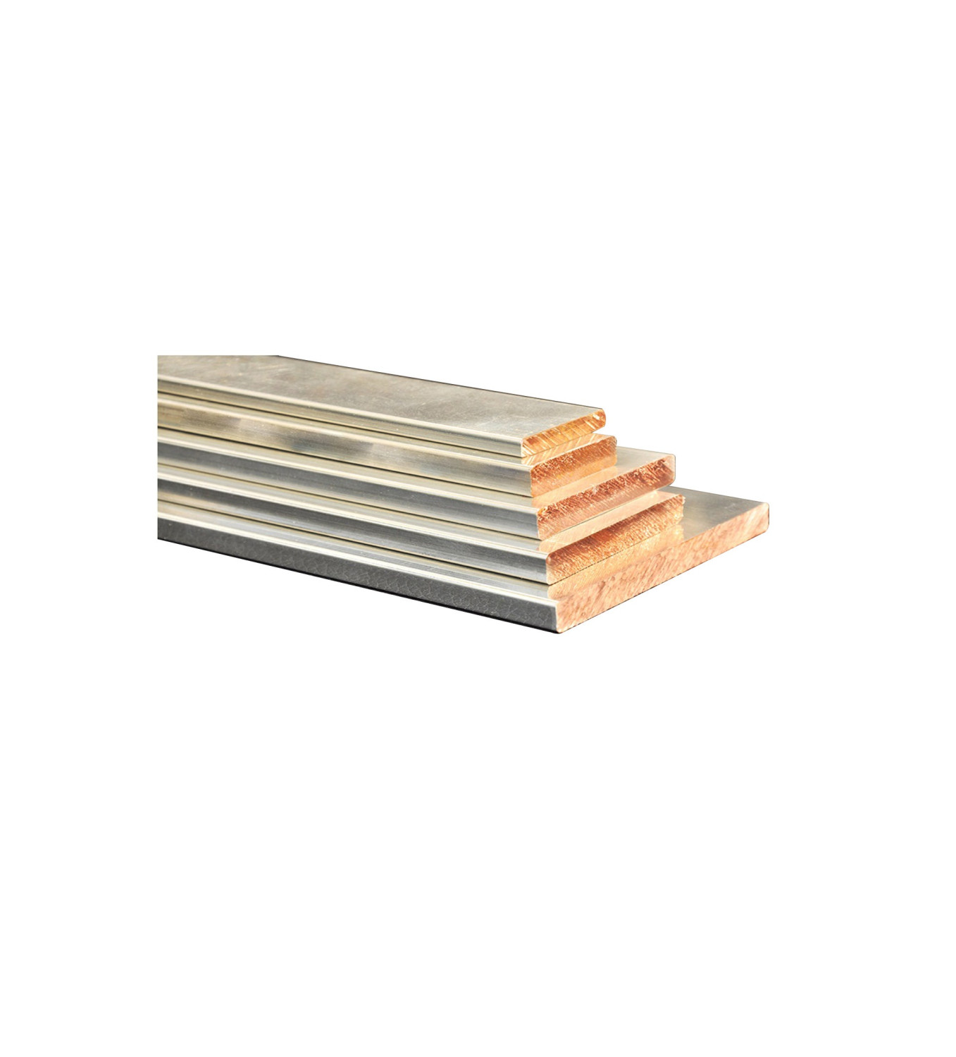 BAHRA BUSBAR - Tinned Copper Bar, 100x10mm, 4 Meters Length, Rounded Corners