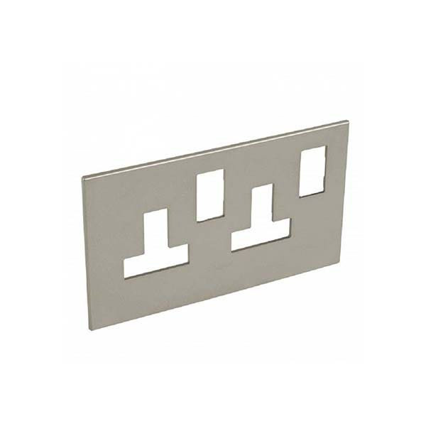 LEGRAND - Plate Arteor, for 13A Twin Switched Sockets 2 Gang, Square, BS, Champagne