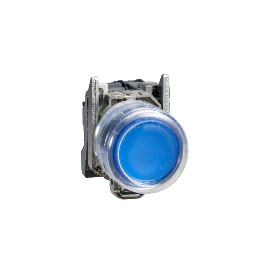 SCHNEIDER - Blue Illuminated Pushbutton, ˜ 22, 24 V, Atex
