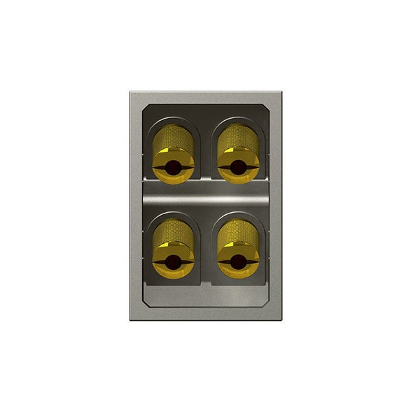 LEGRAND - Home Theater Loudspeaker Socket Arteor, 4 Connectors, Square, Magnesium