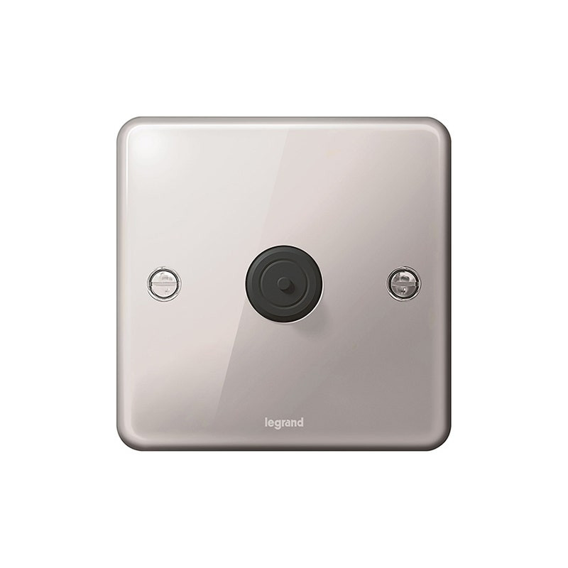 LEGRAND - Cord Outlet Synergy Authentic, 86x86mm, Polished Stainless Steel