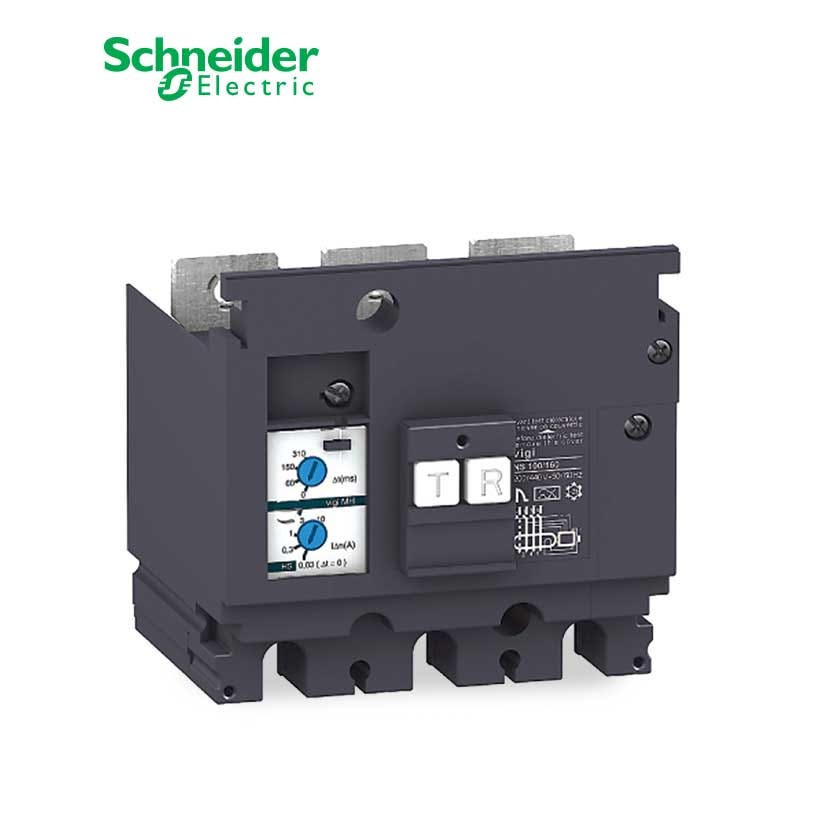 SCHNEIDER - Earth-Leakage add-on Protection Module, Compact NSX 250, MH Type, 200 VAC To 440 VAC, 30mA to 10A, 4P