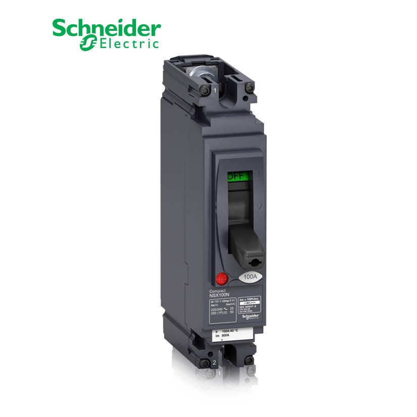 SCHNEIDER - MCCB Breaker, ComPact NSX100N AC/DC, 1P 1d, 25kA at 240 VAC, TMD Trip Unit 30A
