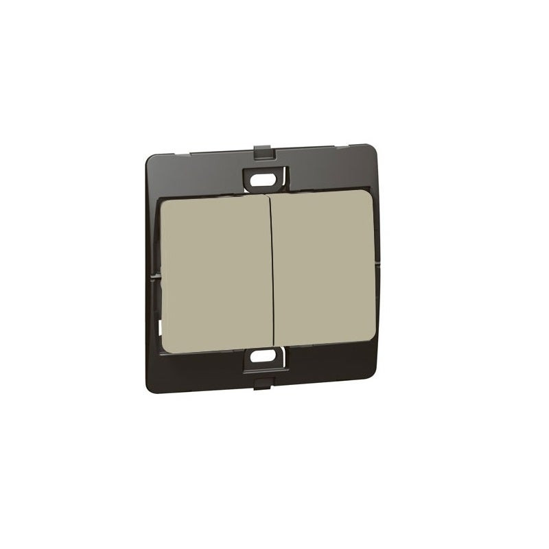 DISCONTINUED LEGRAND - Single Pole Switch Mallia, 2 Gang, 1-Way, 10 AX 250 V~
