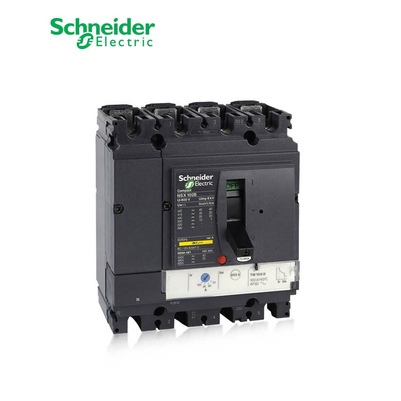 SCHNEIDER - MCCB Breaker, ComPact NSX100N, 4P 4d, 50kA at 415 VAC, TMD Trip Unit 32A