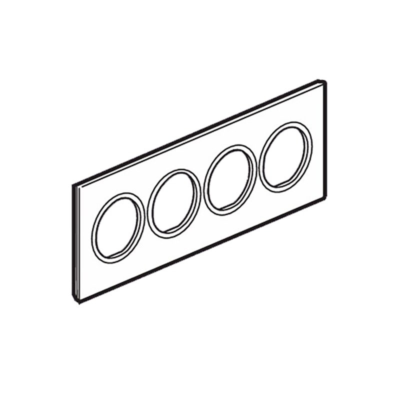 LEGRAND - Plate Arteor, BS, Round, 8 Modules, Pearl Aluminum