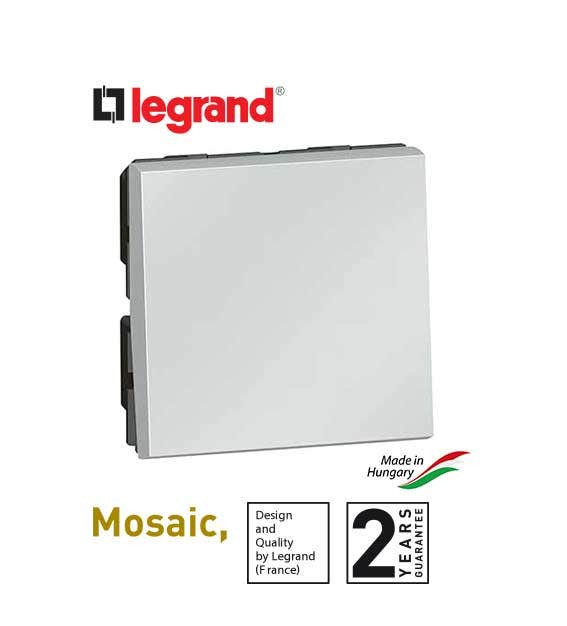 LEGRAND - Switch 10A, 250V 1 Way 2Mod, Aluminum