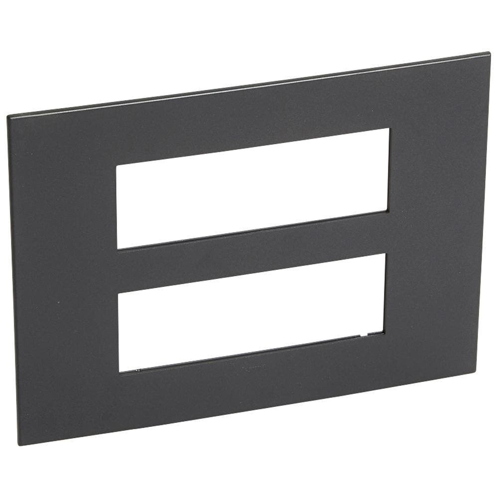 LEGRAND - Plate 2x6Mod Sqr BS Std, Graphite Arteor