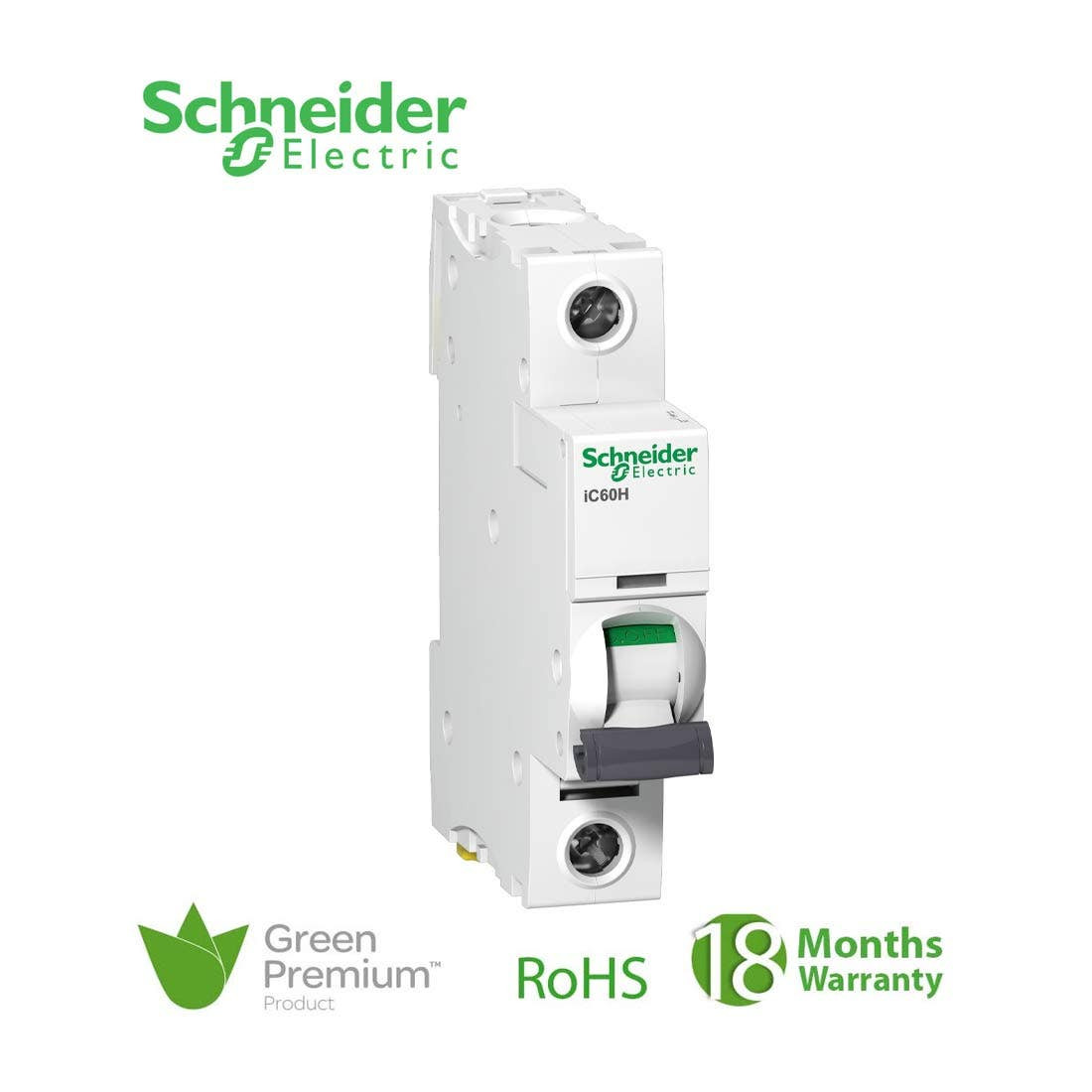 SCHNEIDER - MCB Breaker, Acti9 iC60H, 1P, 16A, D curve 