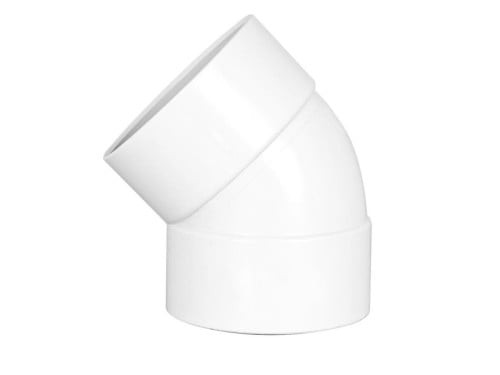 Light elbow 45 degrees 110 mm from Bahraini - white