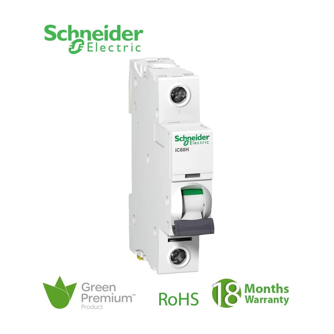 SCHNEIDER - MCB Breaker, Acti9 iC60H, 1P, 40A, B curve 