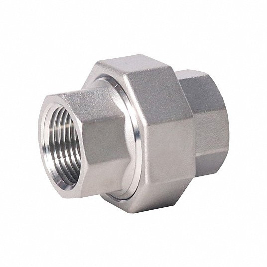 Union, 304 Stainless Steel, 1 in x 1 in Fitting Pipe Size, Female NPT x Female NPT, Class 150