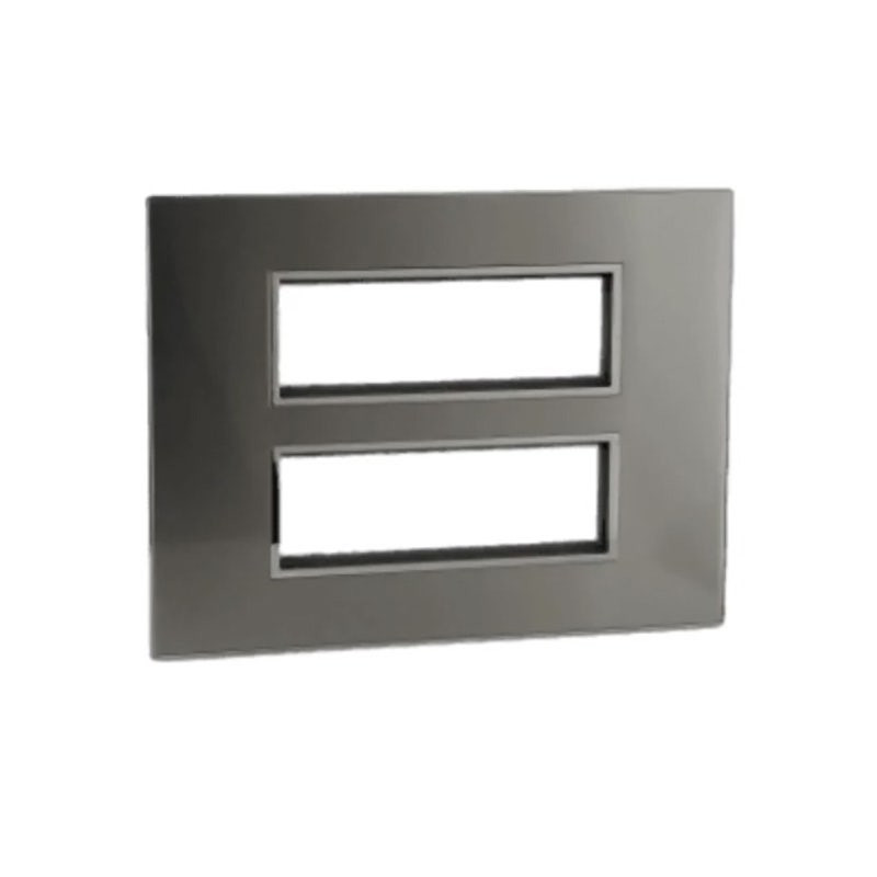 LEGRAND - Cover Plate with Frame Arteor, Indian , 2x6 Modules, Square, Stainless Steel