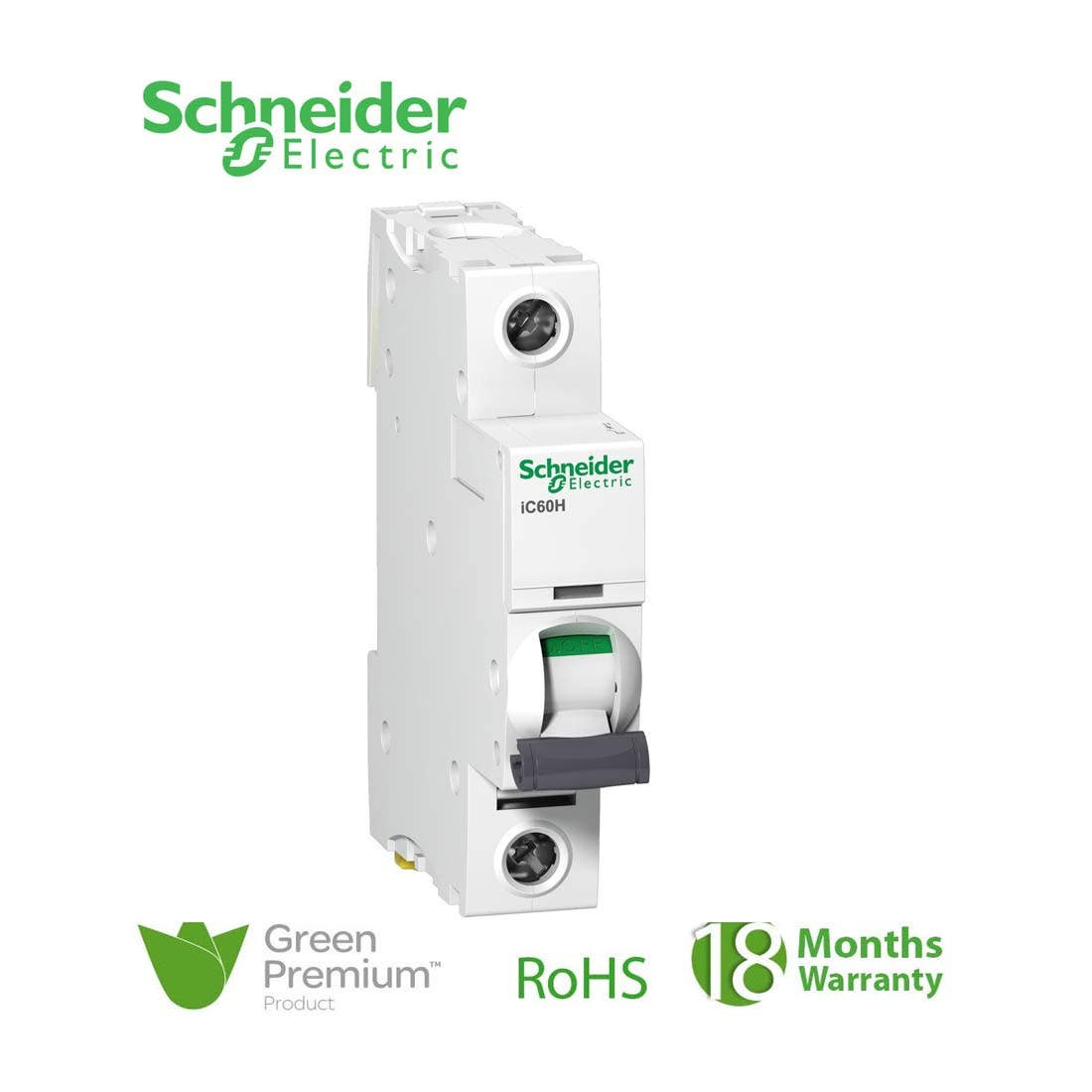 SCHNEIDER - MCB Breaker, Acti9 iC60H, 1P, 10A, D curve 