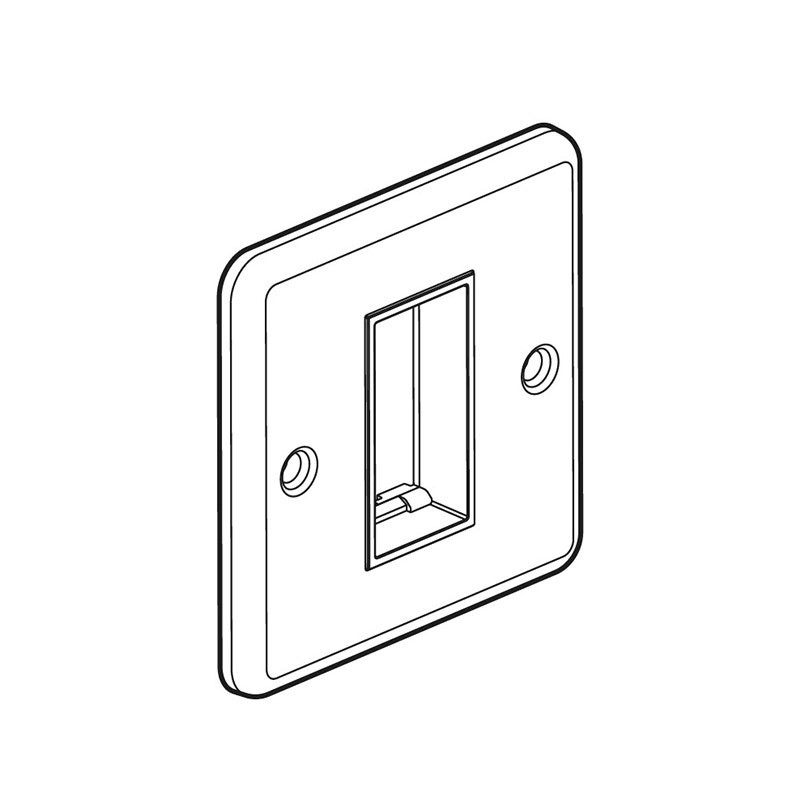 LEGRAND - Front Plate Synergy Authentic, 1 Gang, for Arteor 2 Modules Mechanism, Polished Stainless Steel