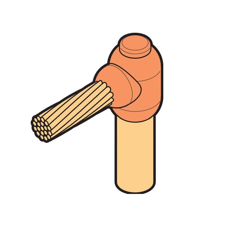 BAHRA EARTHING - Mould "L" Connection, 120 Sq.mm Cable to Earth Rod Diameter 14.2mm