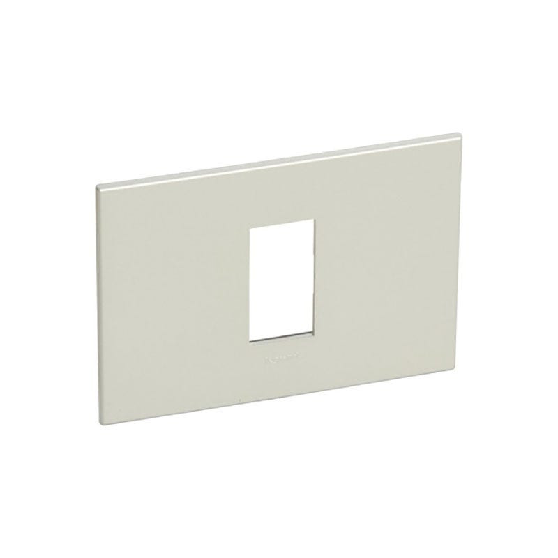 LEGRAND - Plate Arteor, Italian/US, 1 Module, Square, Pearl Aluminium