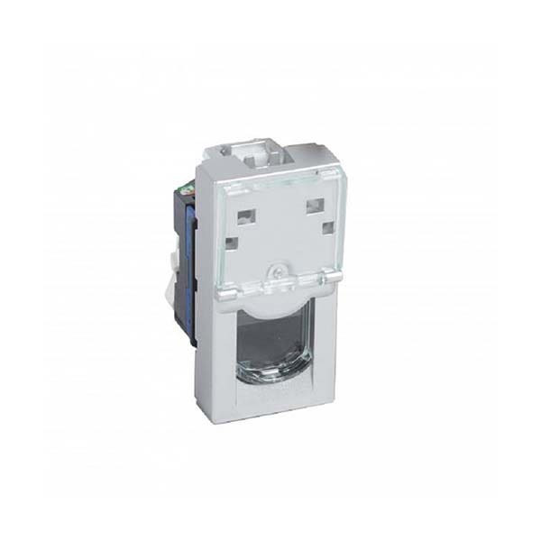 LEGRAND - Data Socket Arteor, RJ45, Cat.6, UTP, Square, 1 Module, Aluminium