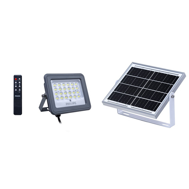 PHILIPS - Essential SmartBright Solar Flood Light BVC080, 600 lm, 6500K, Grey