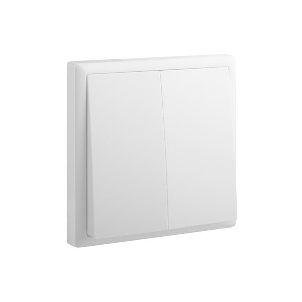 LEGRAND - Single Pole Switch Eloe, 2 Gang, 2 Way, 16AX, 250V, White