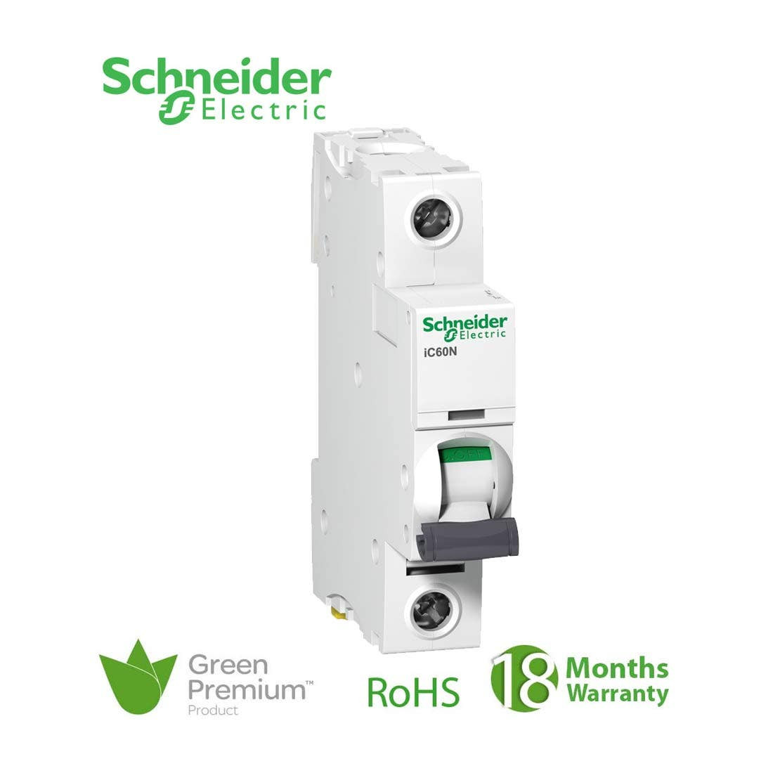 SCHNEIDER - MCB Breaker, Acti9 iC60N, 1P, 25A, D curve 