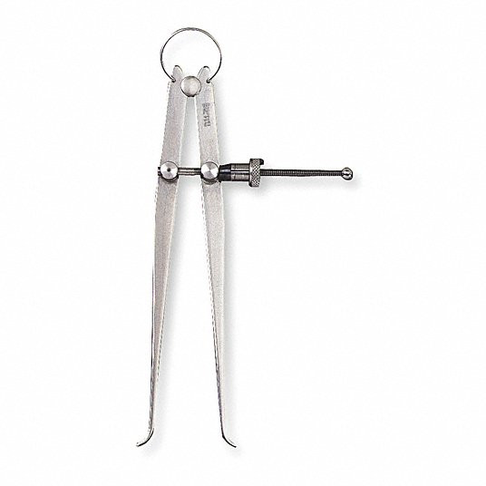 Inside Spring Caliper, Maximum Measurement 150 mm, 6 in, Joint Type Spring, Nut Type Solid