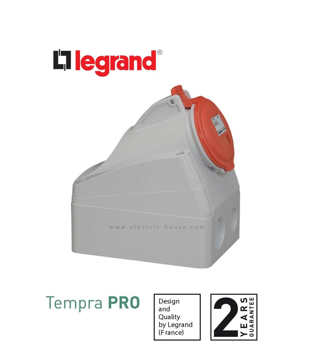 LEGRAND - Surface Mounting Socket P17, IP44, 380/415 V~, 16 A, 3P+E