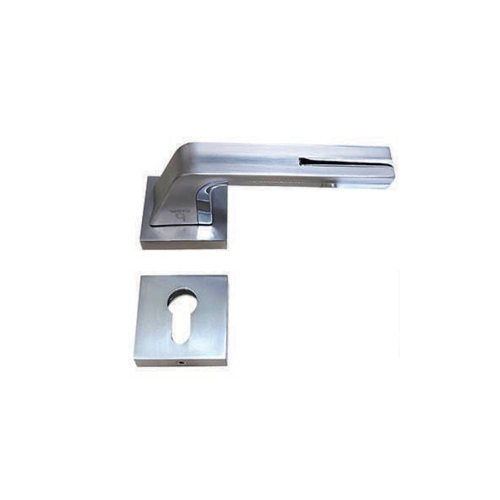 Pink Doorknob Matte Nickel/Chrome Bubble