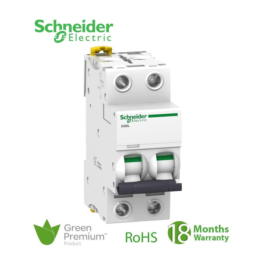 SCHNEIDER - MCB Breaker, Acti9 iC60L, 2P, 40A, K curve