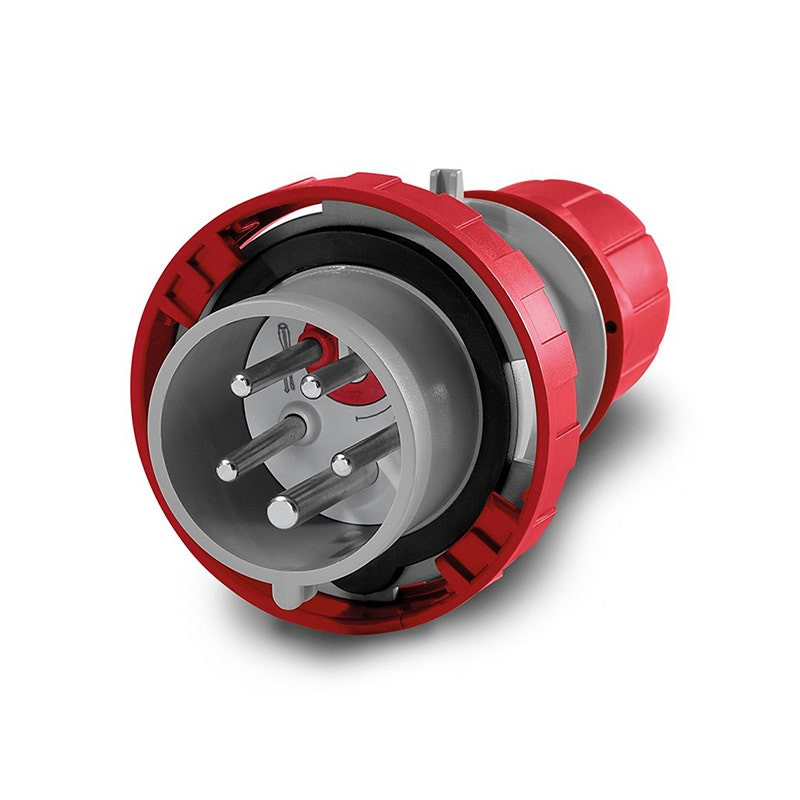 SCAME - Industrial Plug, 32A, 3P+N+E, 6h, IP66/IP67/IP69, 346-415V, 50Hz, 60Hz, Screw Terminals, with Reverse Device