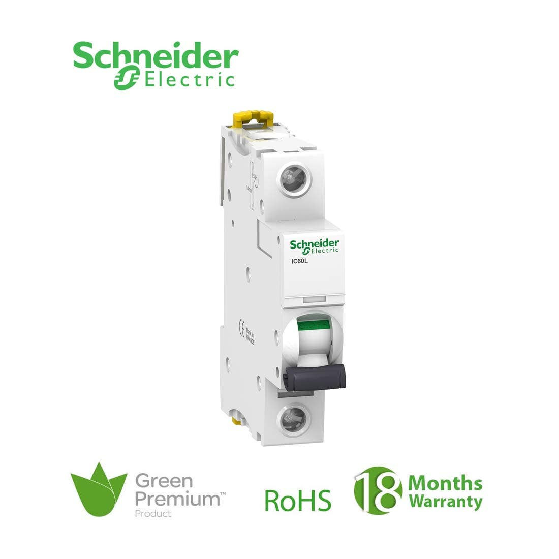 SCHNEIDER - MCB Breaker, Acti9 iC60L, 1P, 16A, C curve