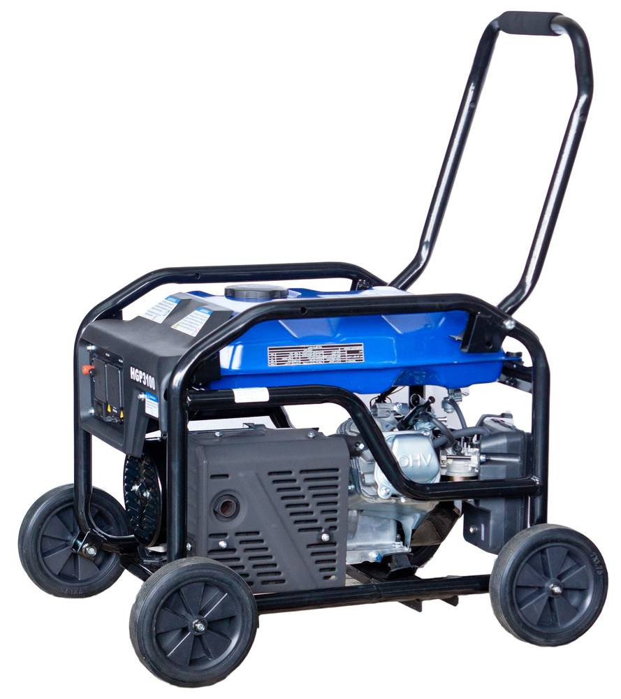 Generator, Gasoline, Battery (2.8, 5.5 kW) | Hyundai - 2-Outlet Manual Start & Key with Battery (5.5 kW)