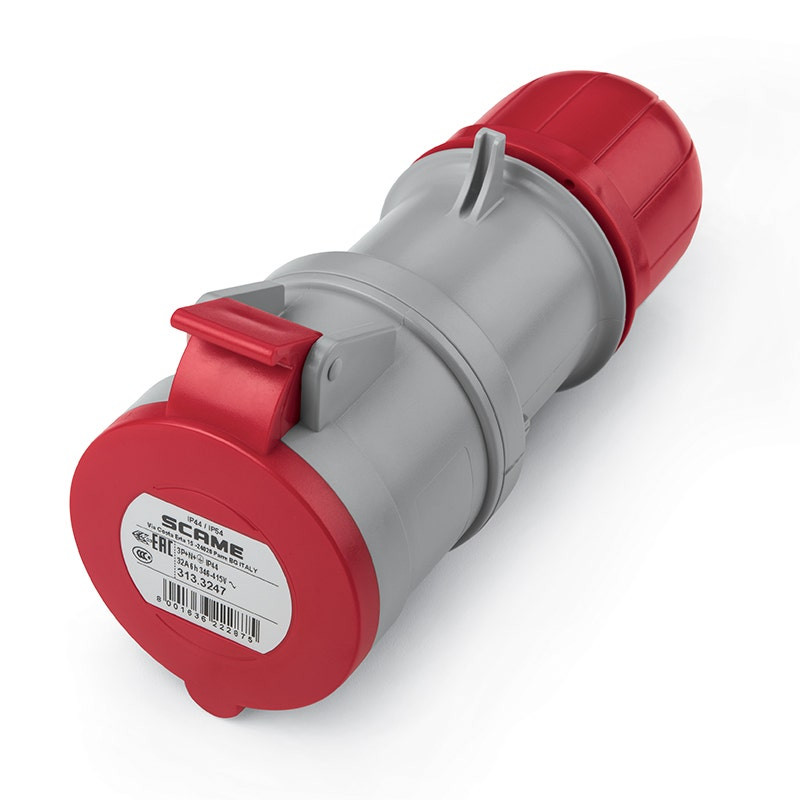 SCAME - Connector, 32A, 3P+N+E, IP44/IP54, 6H, 346-415V, 50Hz 60Hz, Screw Terminals