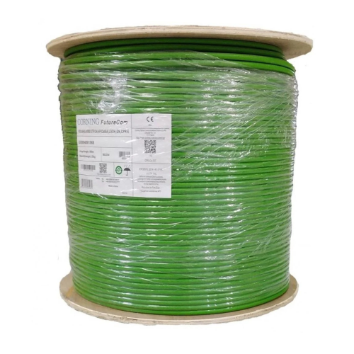 Corning U/UTP Cat6A LSZH Insulated Data Cable - 500m Roll - Green