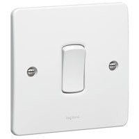 LEGRAND - Single Pole Switch Synergy, 1 Gang, 2 Way, 10 AX, 250 V~, White