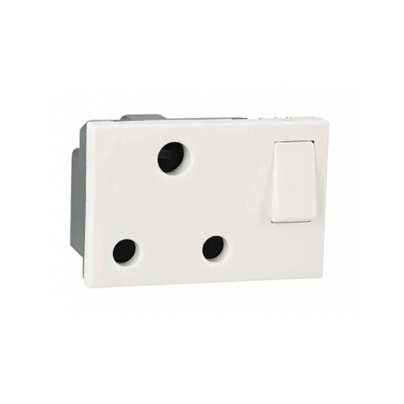 LEGRAND - Socket Arteor, Indian, 3 Pin, 16A, 2P+E, 3 Modules, White