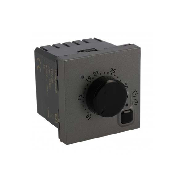 LEGRAND - Thermostat Arteor, for Electric Floor Heating, Square, 2 Modules, Magnesium